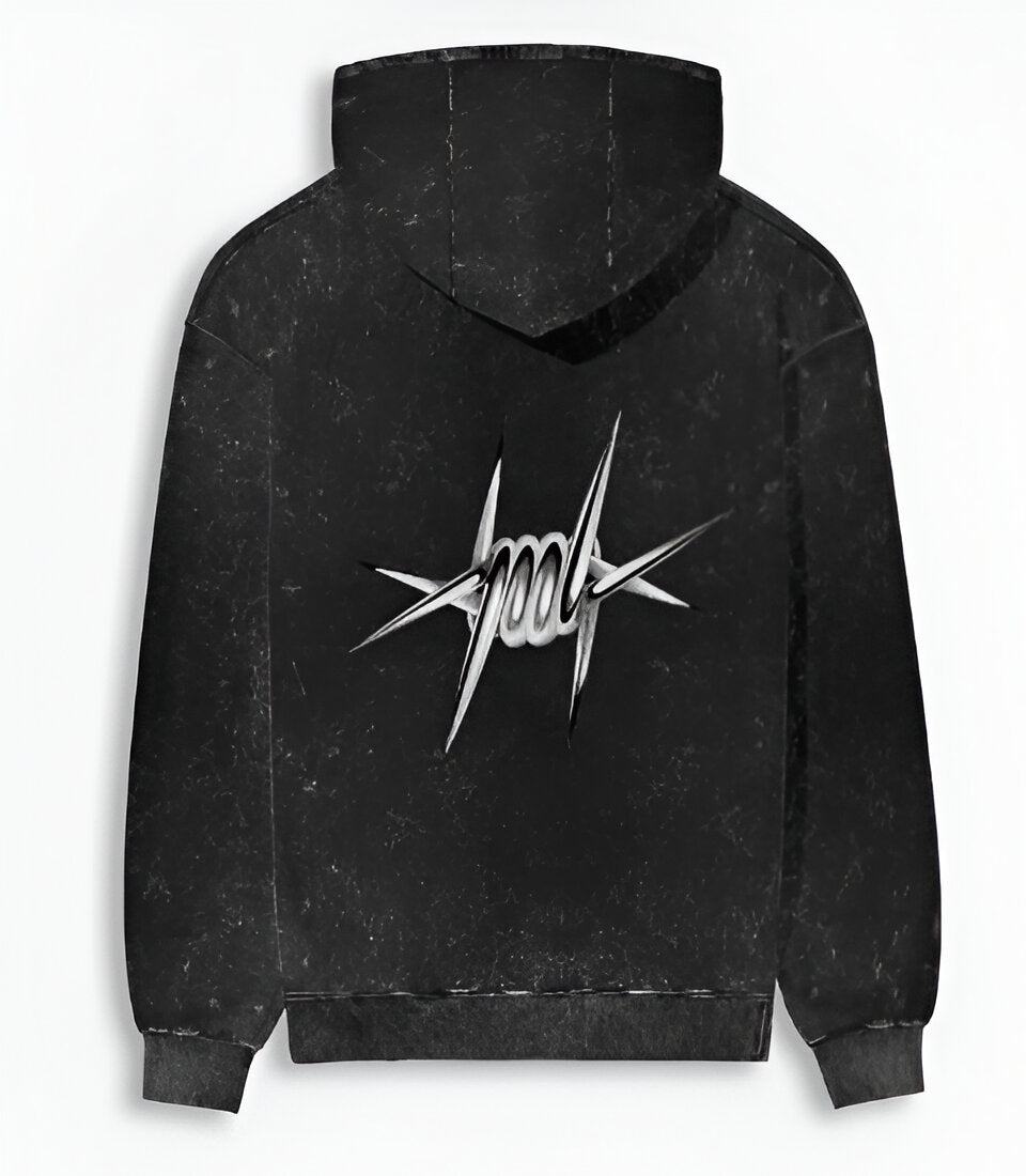 Don't Care- Acid Washed Hoodie