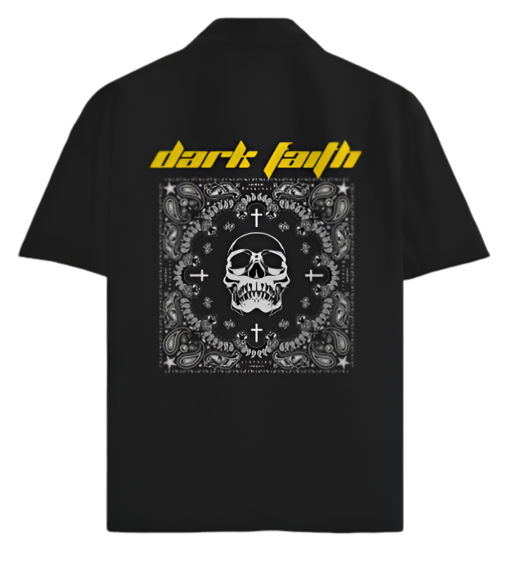 Dark Faith- Black Oversized Shirt
