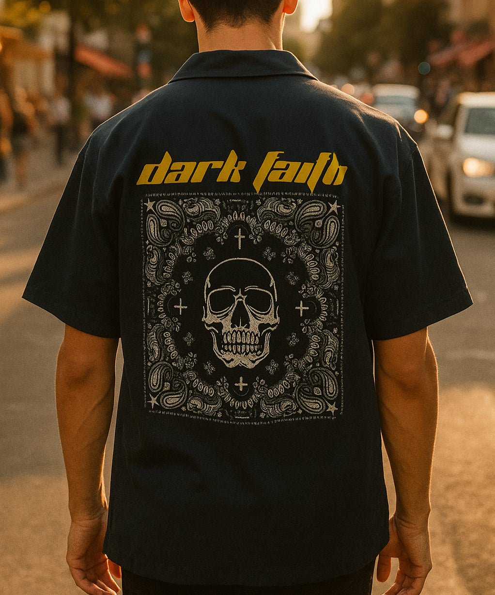 Dark Faith- Blue Oversized Shirt