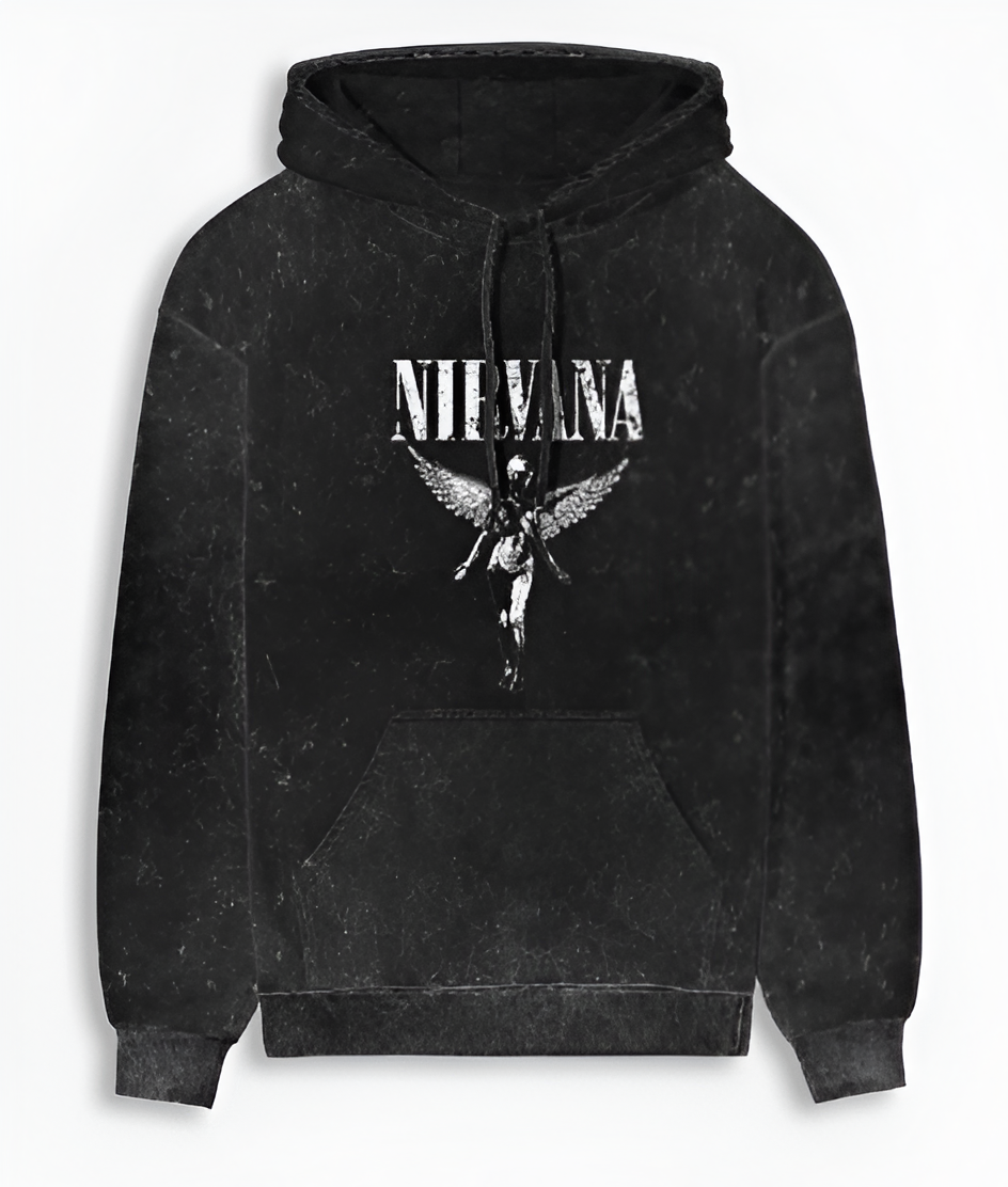 Nirvana- Acid washed Unisex Hoodie