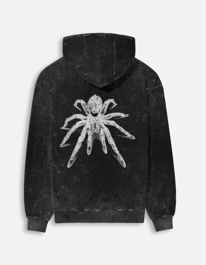 Thread of Terror- Acid Washed Oversized Hoodie