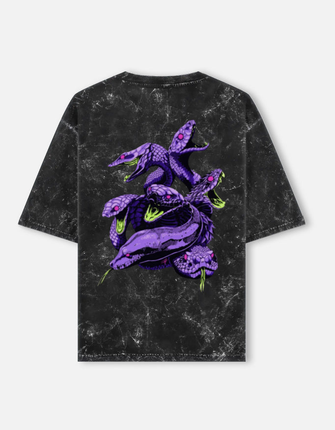 Neon Venom- Acid Washed Oversized Tee