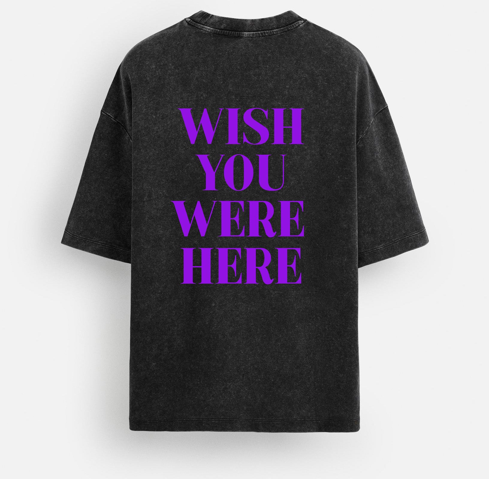 Wish you were here- Acid Washed Oversized Tee