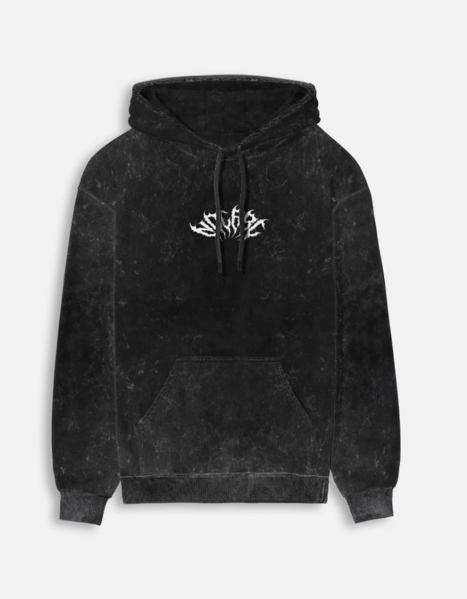 Thread of Terror- Acid Washed Oversized Hoodie