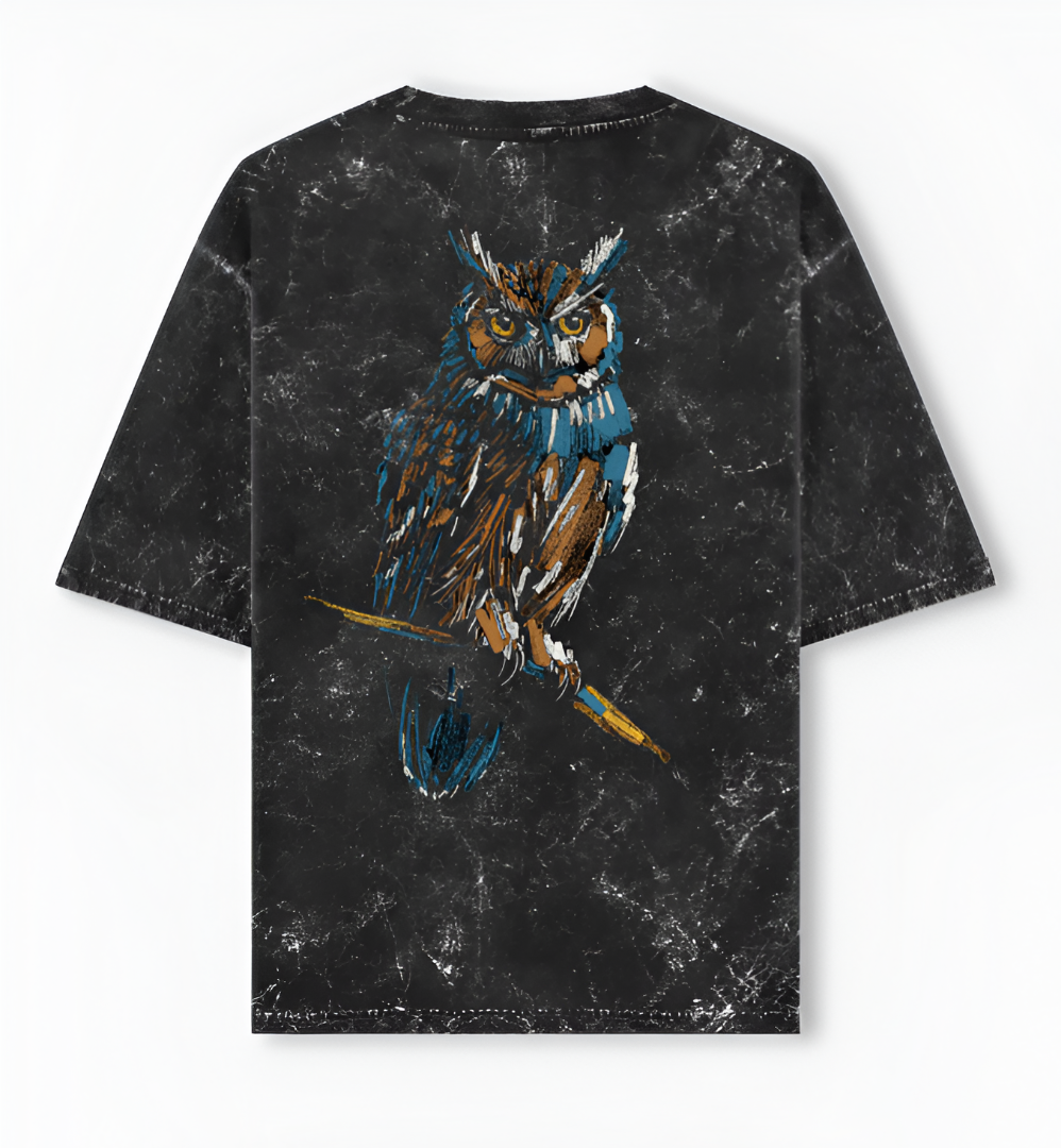 Watcher of the Dark- Acid washed Oversized Tee