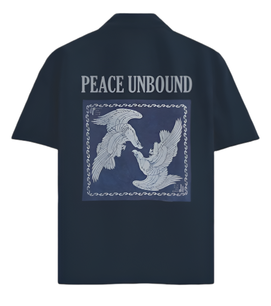 Peace Unbound- Navy Blue Oversized Shirt