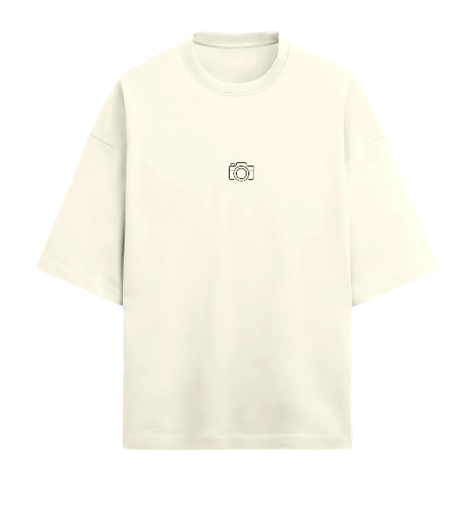 Stay Focused- Off White Terry Oversized Shirt