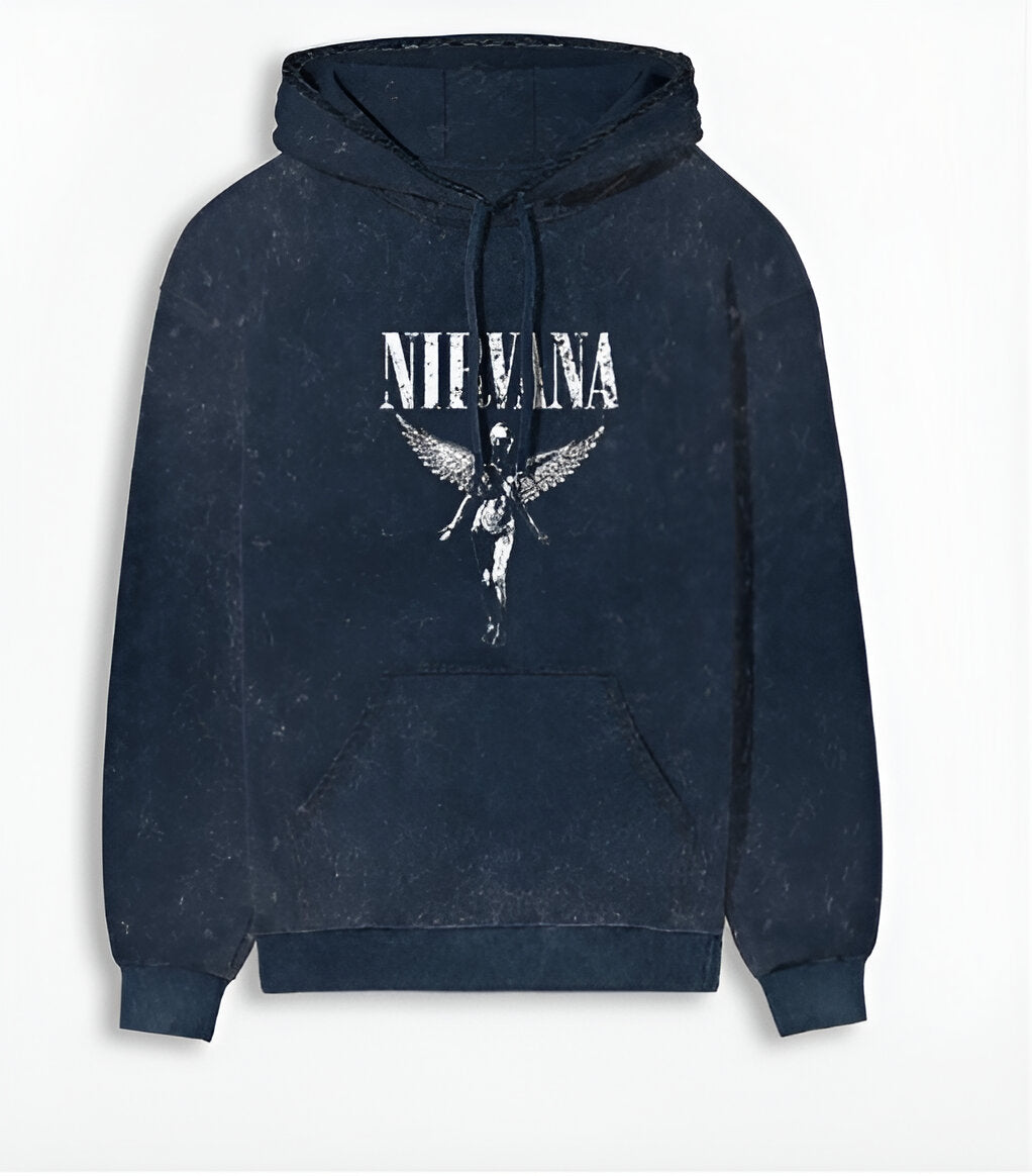 Nirvana- Acid washed Unisex Hoodie