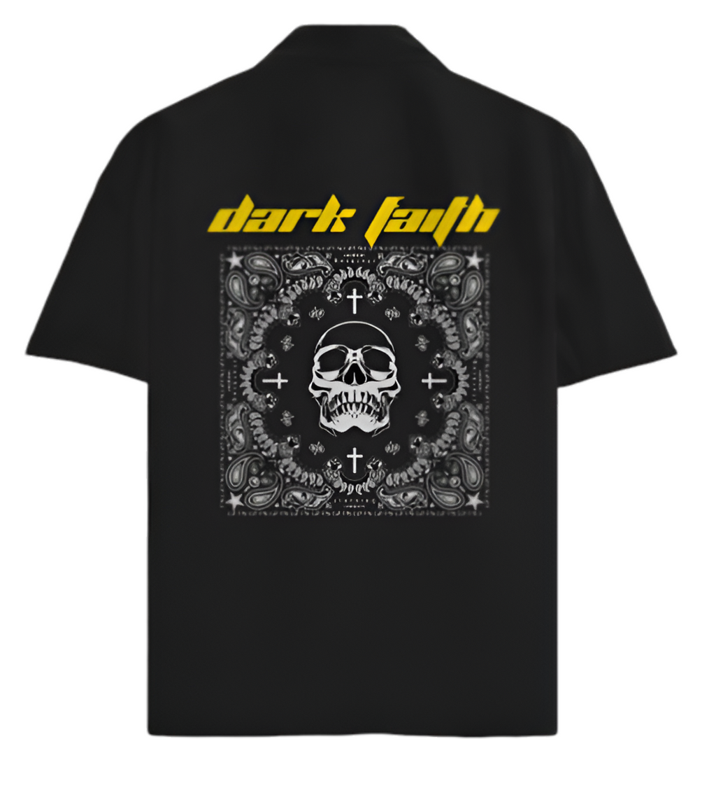 Dark Faith- Black Oversized Shirt