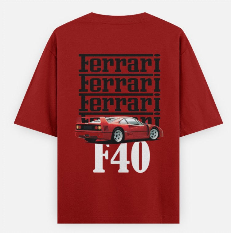 Ferrari F40 Red Oversized Tshirt