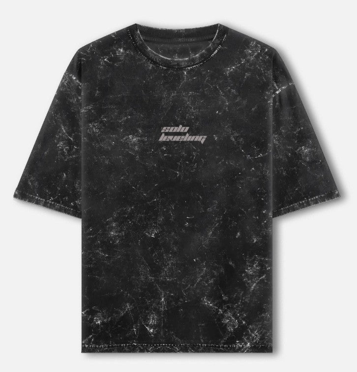 Solo Leveling- Acid Washed Oversized Tee