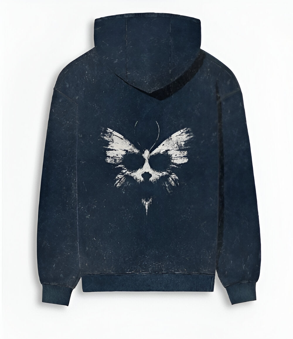 Beauty Mask- Acid Washed oversized Hoodie