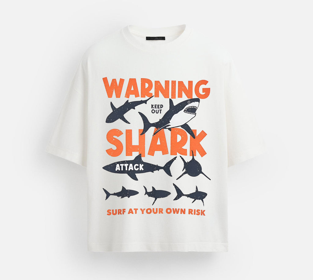 Shark Attack- Oversized Classic Tee